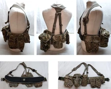 Airborne Army Webbing British MTP  Camo Assault Belt Yoke & Assorted Pouches (6)