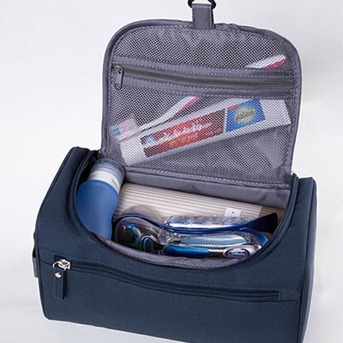 Mens Travel Wash Bag Hanging Toiletry Large Capacity Shaving Gym Makeup Bag UK - Picture 4 of 14