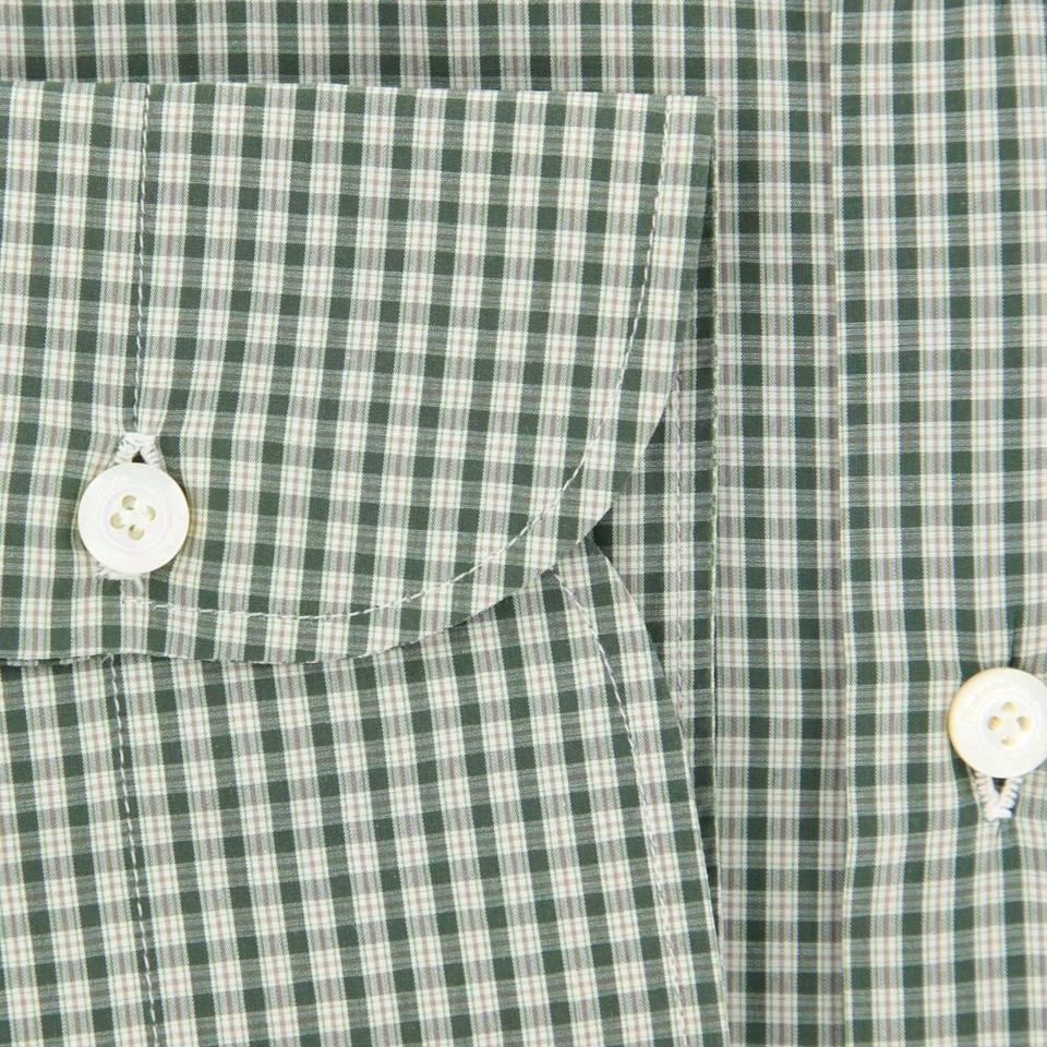 Camisa a Cuadros Verde Finamore Napoli - Delgada - 15.75/40 - (LAN05700304) Foto 3 de 4