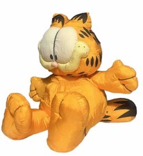 Vintage Garfield 1981 Jumbo Plush Nylon Parachute Stuffed Animal Cat 24" Rare