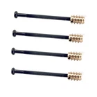 Bass Pickup Screw and Brass Insert (set of 4) Black 081833BK-4P