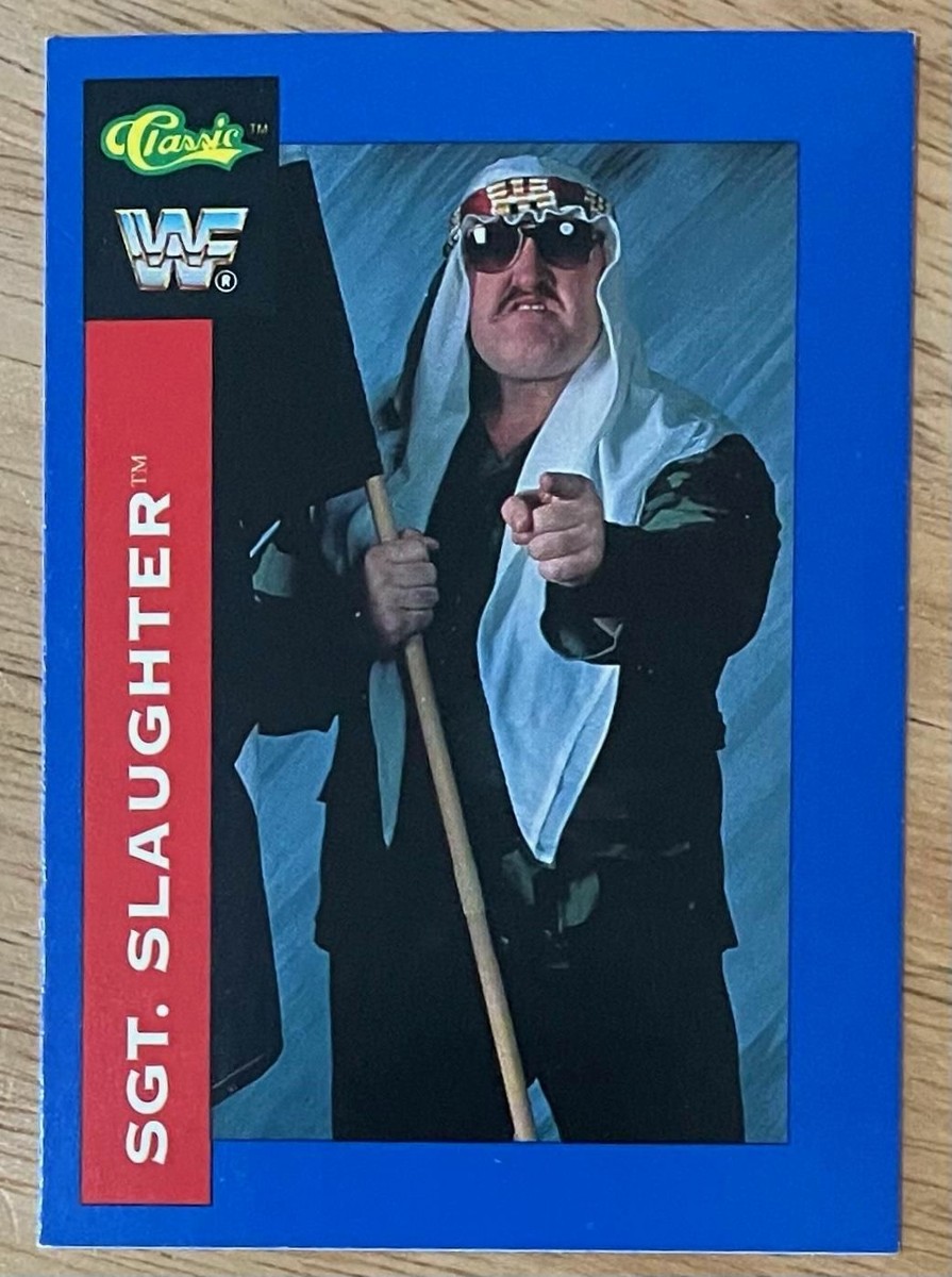 限定　レア　WWE WWF サージェントスローターSgt. Slaughter SGT. SLAUGHTER, 1991 CLASSIC WWE CARD, WRESTLING LEGEND ! REALLY