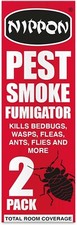Nippon Pest Smoke Fumigator (2 Pack) Kills Fleas Ants Flies Bed Bugs