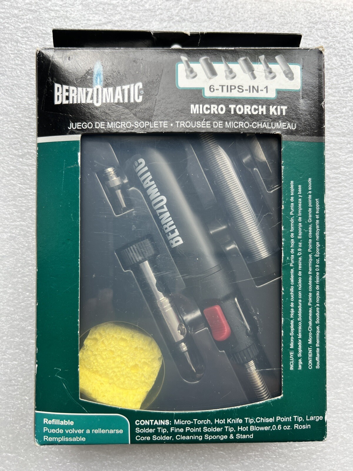 Bernzomatic Micro Torch Kit With 6Tipsin1 Juego de MicroSoplete eBay
