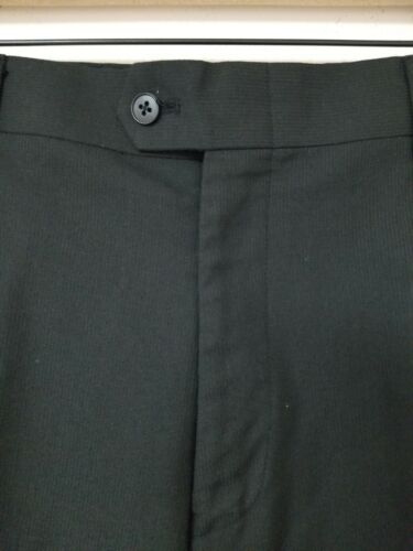 Andrew Fezza FEZ Flat Front Dress Pants Slacks - Black - 38" x 32" - Picture 3 of 10