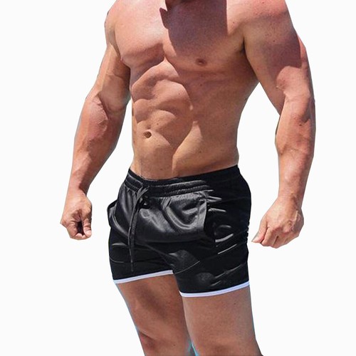 Men Training Shorts Gym Workout Sport Jogging Bodybuilding Fitness Pants Elastic - Picture 15 of 18