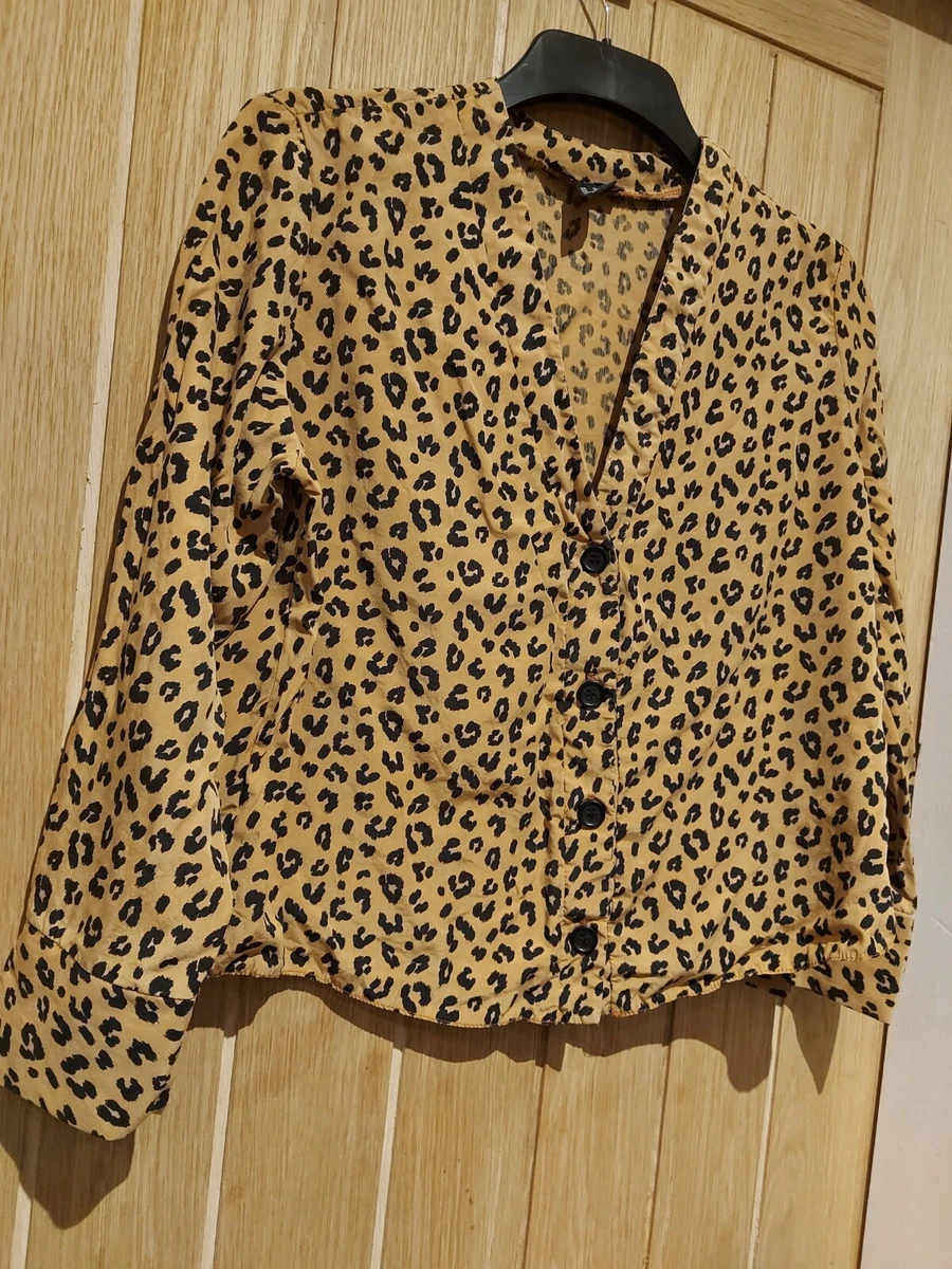 New look leopard print blouse cheap
