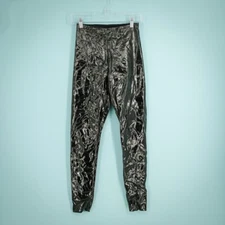 Commando Size Small S Black Perfect Faux Patent Pull On Waist Skinny Leggings