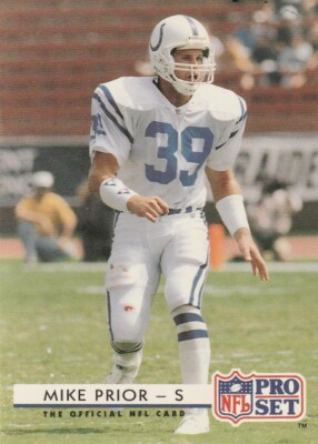 FREE SHIPPING-MINT-1992 Pro Set Mike Prior #195 COLTS PLUS BONUS CARDS