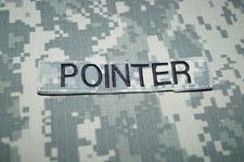Name Tape POINTER ACU Hook and Loop Military Patch Used Authentic