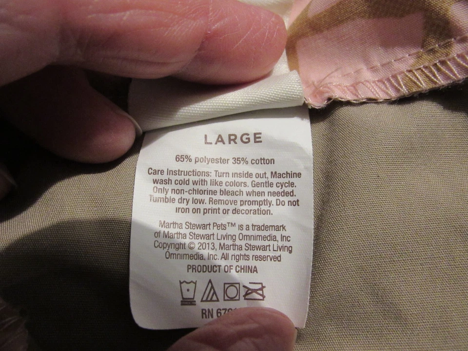 VESTIDO CUELLO ALGODÓN TOSTADO/ROSA MARTHA STEWART PETS, MUJER TALLA L Foto 3 de 4