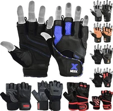 MRX Weight Lifting Pro Level Gloves with 18 Inches Long Wrist Strap Gym Workout