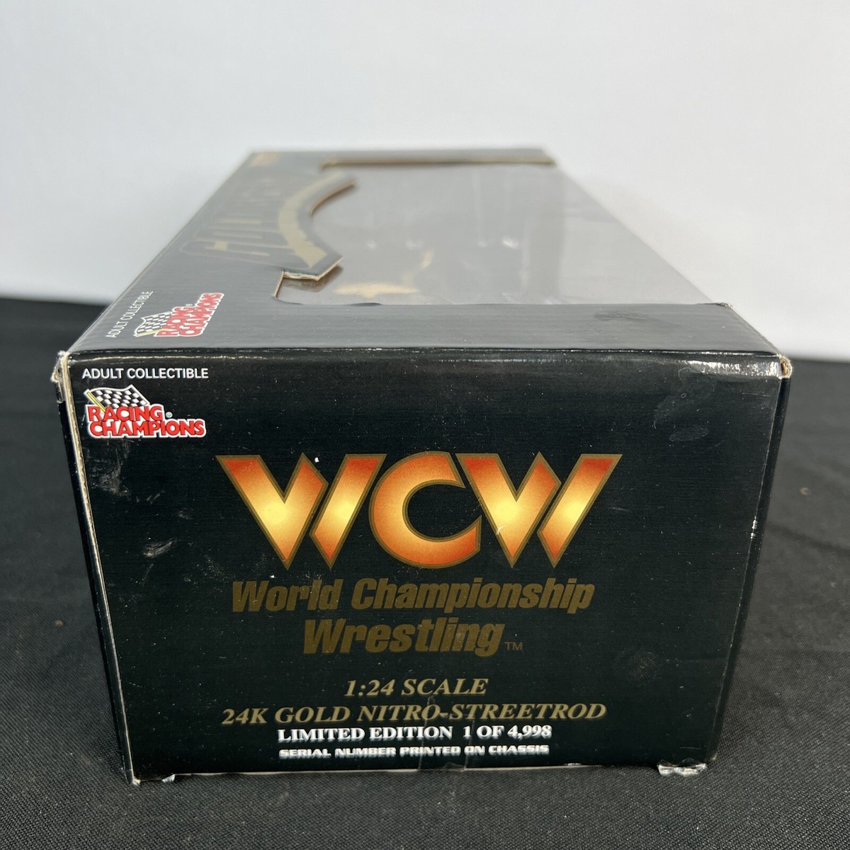 1998 Goldberg WCW 24K Gold Nitro-Streetrod NIB Racing Champions 1