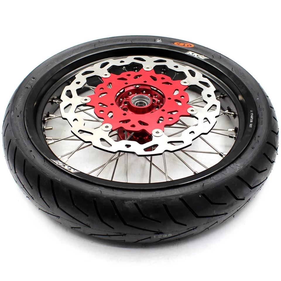 Juego de neumáticos llantas Motard para Honda XR650L 1993-2024--KKE 17" Foto 2 de 4