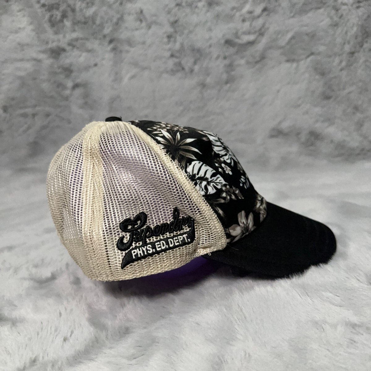 ◆Superdry◆ Heritage Mesh Print Trucker Ball Cap Black Superdry Mesh Trucker Cap, Black, One Size