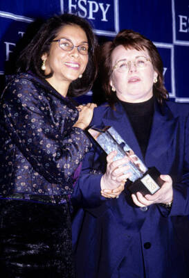 Billie Jean King with Girlfriend attend ESPY Awards New York 1990s Old Photo