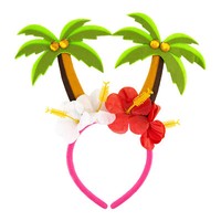Palmen Haarreif Mit BlüTen Haarreifen Hawaii Party Karneval Fasching Motto Party