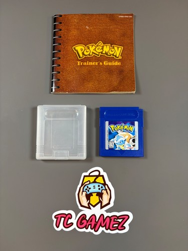 Pokemon Blue Version Nintendo Gameboy Authentic Cartridge and Manual Saves