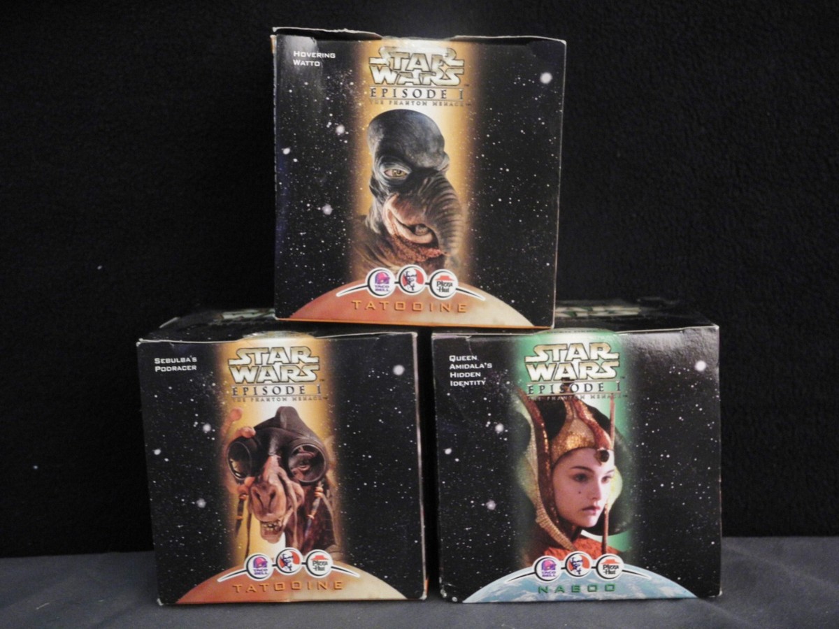 3 Vintage Star Wars Episode 1 Taco Bell KFC Pizza hut TOY 1999 | eBay