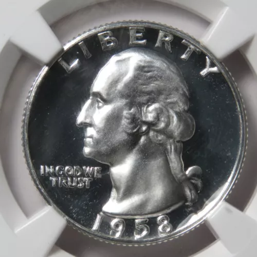 1958 Proof Washington Quarter - NGC PF68 UCAM - Ultra Cameo