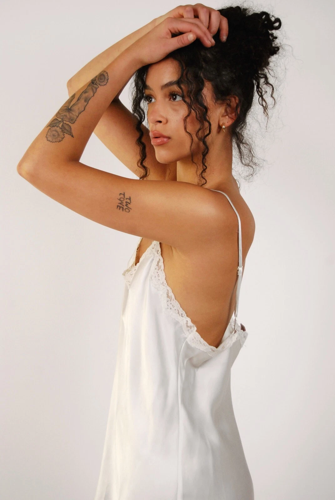 UNDERCOVER Abito Victoria's Secret (L) vintage y2k bianco slip raso grande lingerie pizzo