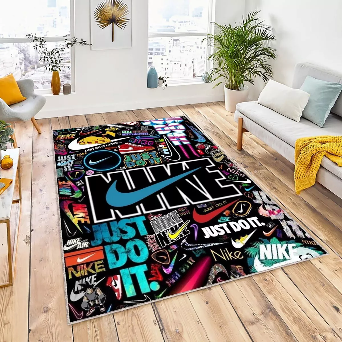 Rug, Nike Color Rug, Sneaker Rug, Just Do It, Sneaker Design Sneakers | eBay