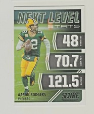 2021 Panini Score NEXT LEVEL STATS #NL4 AARON RODGERS Green Bay Packers