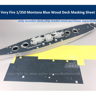 1/350 Blue Wooden Deck Masking Sheet for Very Fire Montana VF350913 Model Ship