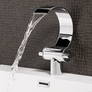Washbasin Faucet Oregon Modern Waterfall Chrome Basin Mixer Tap