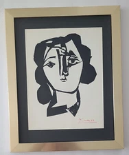 PABLO PICASSO + 1955 SIGNED SUPERB PRINT MOUNTED AND FRAMED + RETAIL $595