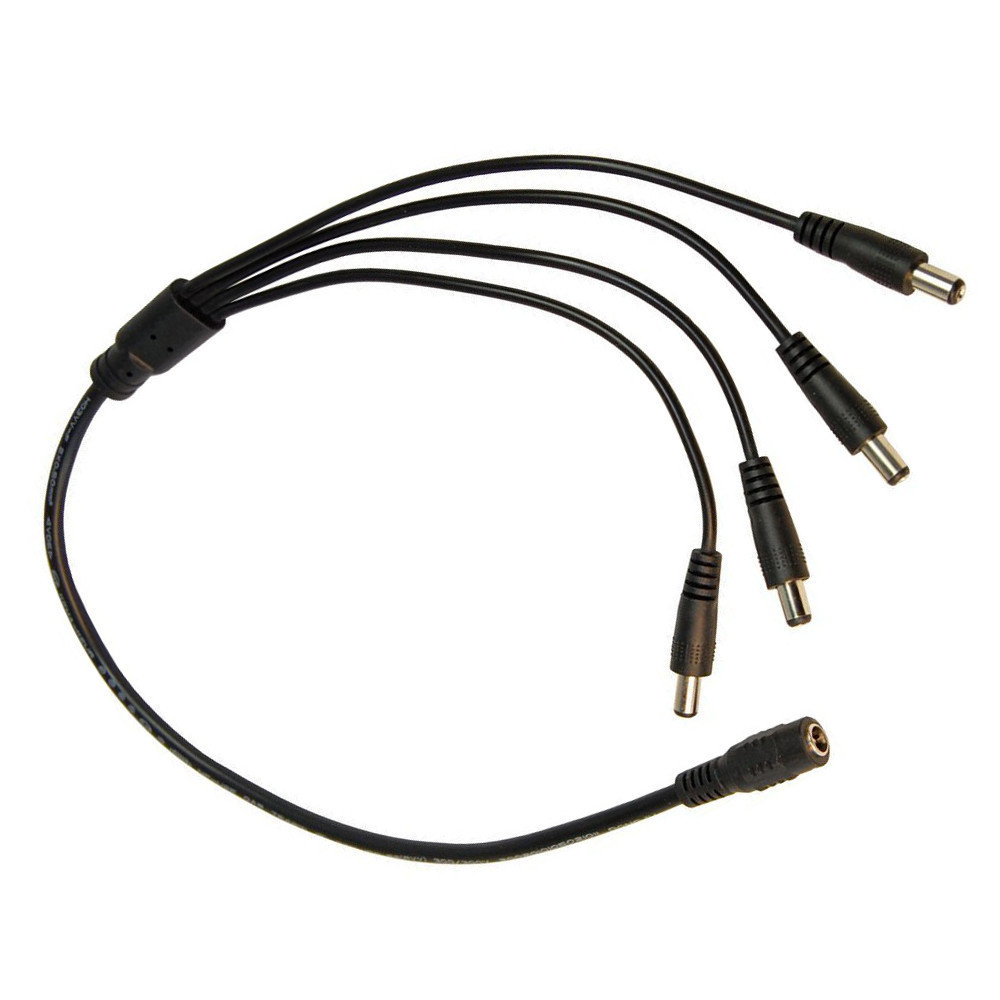 HQRP CC hembra a 4 Macho Cable divisor de la energ&iacute;a para ZMODO POE CCTV C&aacute;mara