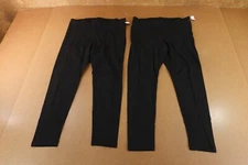Old Navy Womens Large Petite Black High-Waisted Layering Leggings 2 Pack NWT