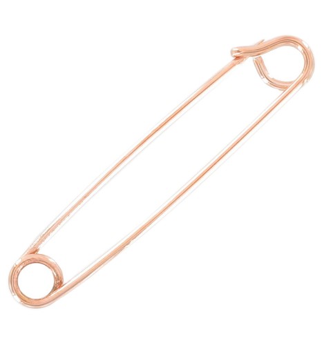 Ky & Co Safety Style Collar Pin Mens New Rose Gold Tone Bar 2" - Picture 2 of 2
