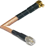 RG400 MCX MALE ANGLE to SMA MALE RF Cable FAST-SHIP LOT