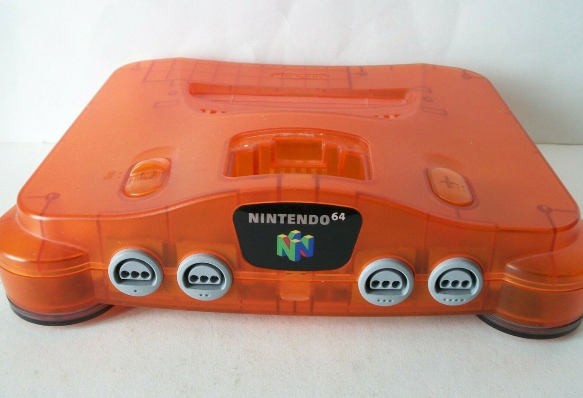 Nintendo 64 N64 Fire Orange Console System Only No Pak/Cords