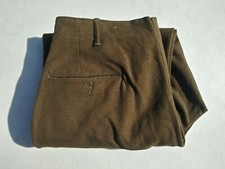 WW2 Button Fly Officer's Wool Trousers/Pants Size 34x31 Dated March 1945