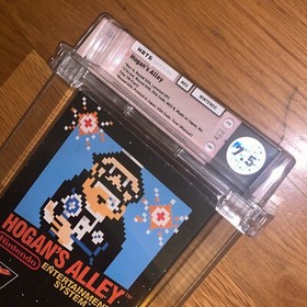 Nintendo NES Hogan's Alley WATA 7.5 Graded CIB Black Box 3-Screw Game 