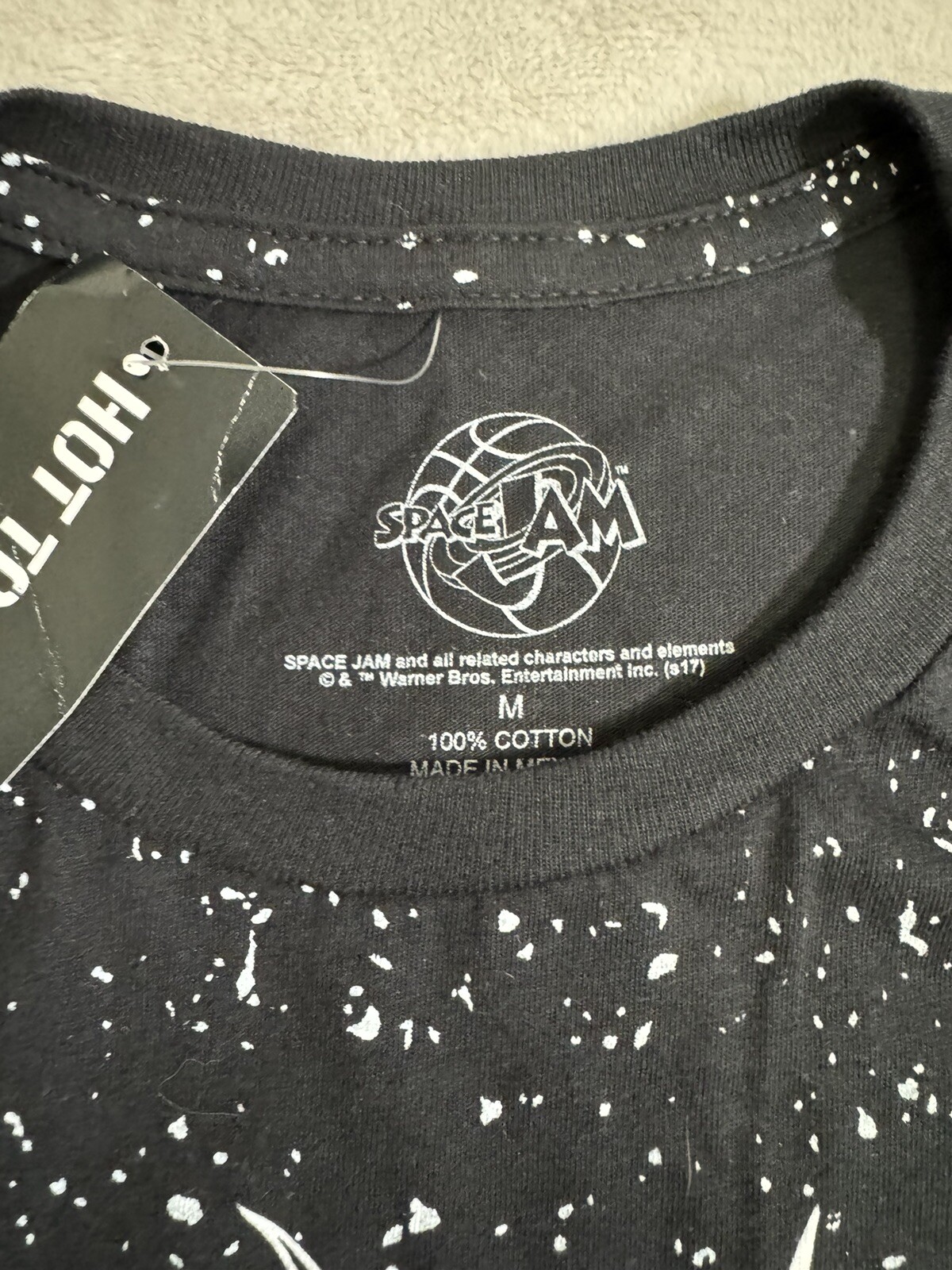 New T Shirt Space Jam Graphic Young Mens  Warner Bros Medium