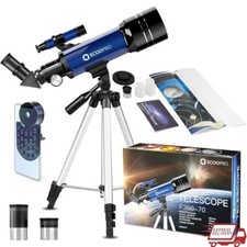Telescope Kids Adults 70mm Refractor Adjustable Tripod Stargazing Eyepieces New