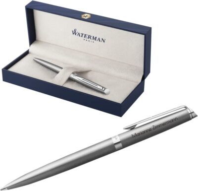 WATERMAN  Kugelschreiber Modell Hemisphere Matt-Edelstahl C.C. Gravur graviert 