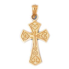Cross Charm Pendant 14k Gold
