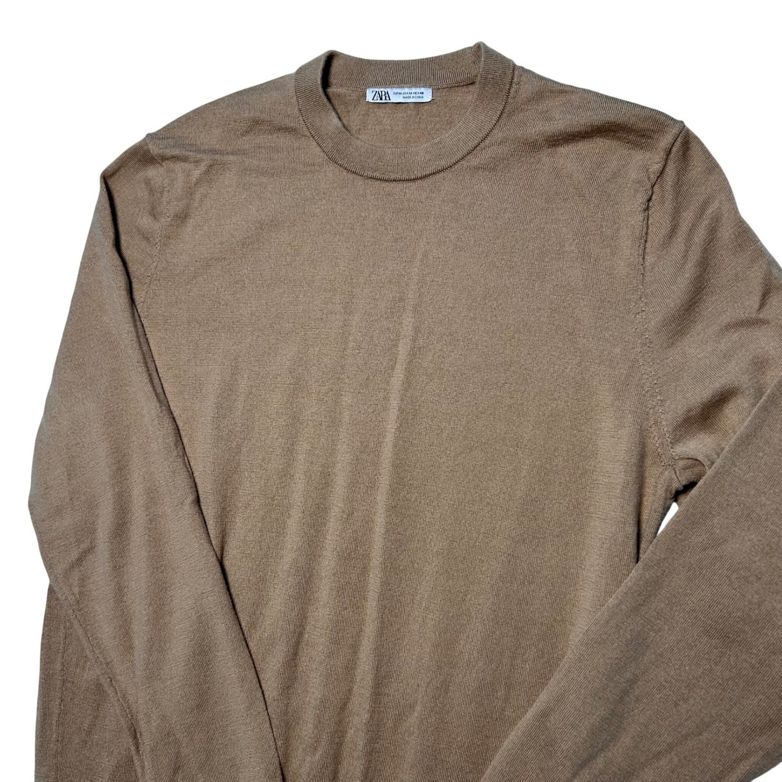 Zara Elevated Basic Neutral Crew Neck Pullover Sw… - image 2