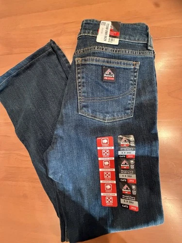 NWT Bulwark FR Womens Curvy Fit Stretch Jeans Flame Resistant CAT2 6 x 35U Sz 6 - product listing photo