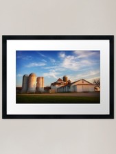 Farmhouse at Sunset II Framed Art P Framed Wall Art Poster Canvas Print Picture