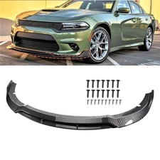 Carbon Fiber For Dodge Charger 15-23 SRT-Style Front Bumper Lip Splitter Spoiler