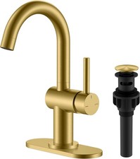 Brushed Gold Single Handle Bathroom Faucets Modern Prep Wet Bar Sink Faucets