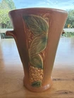 Weller Velva 1928-1933 Vintage Art Deco Pottery Brown Ceramic Vase