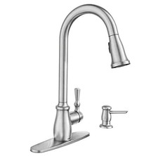 Moen Fieldstone 87808SRS Single Handle Pull Down Kitchen Faucet Spot Resist