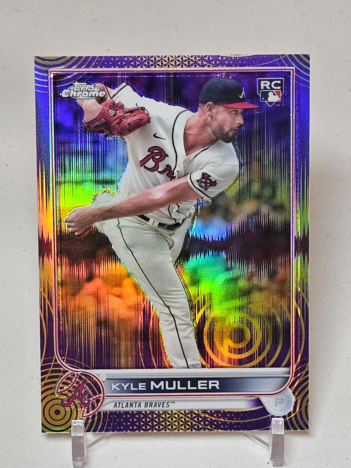 2022 Topps Chrome Sonic #70 Kyle Muller Purple/Yellow Refractor #/299