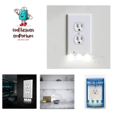 3 Pack - Wall Plate Night Light LED Night Lights Built Into Electrical Outlet...